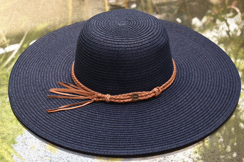 The Grace Straw Hat - Navy
