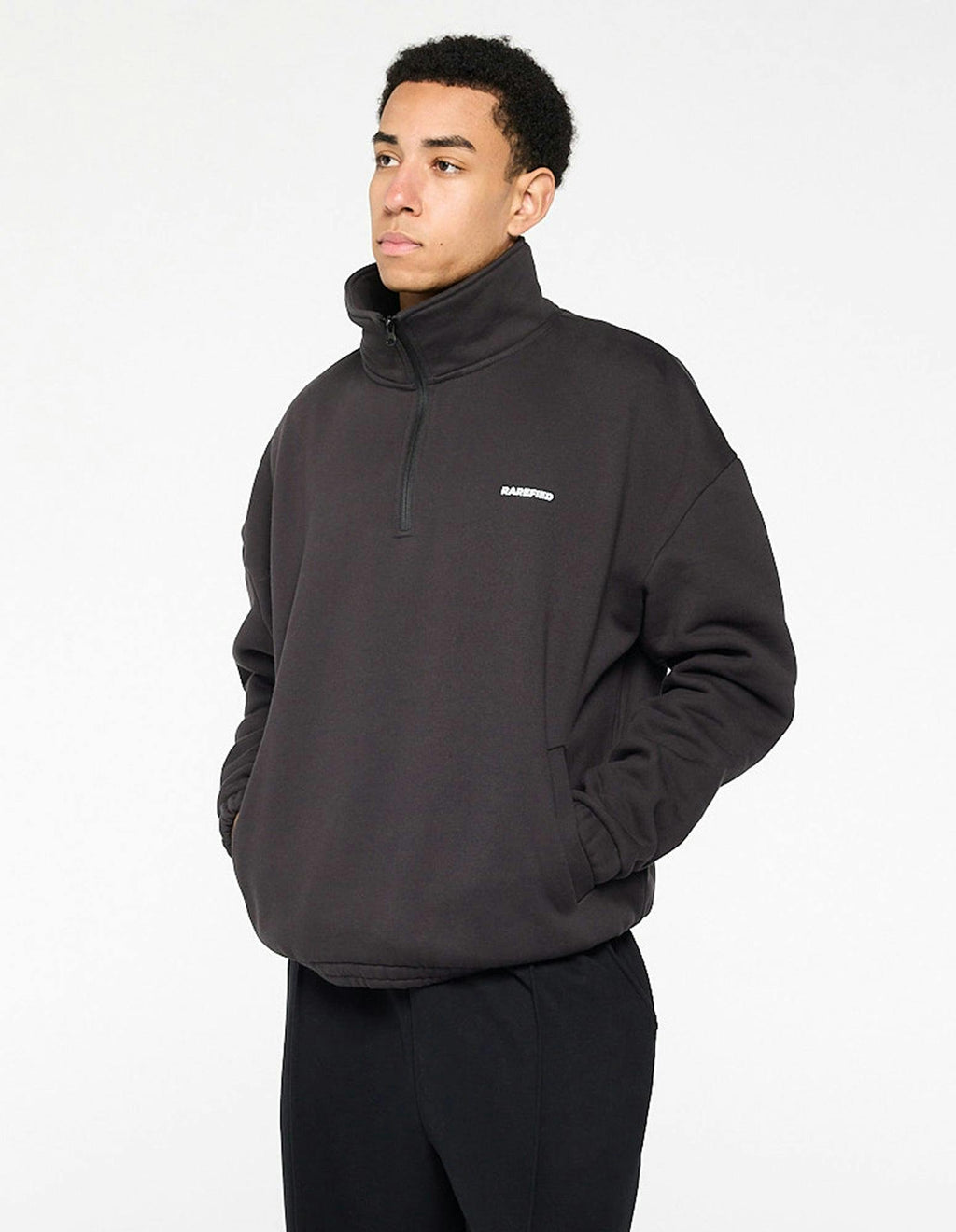 Quarter Zip Jumper - Charcoal