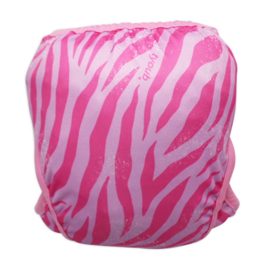 Tyoub Adjustable Reusable Swim Nappy and Wet Bag - Tiger Pink