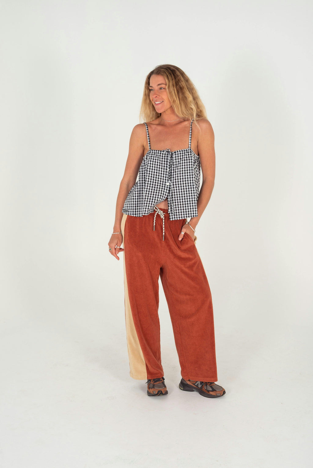 Après Surf Panel Pant in Rust & Cream