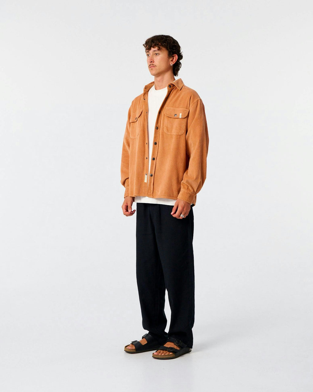 Surface Corduroy Overshirt - Terracotta