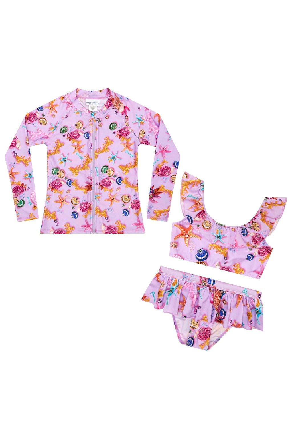 Beach Treasures Rash Top and Bikini Set