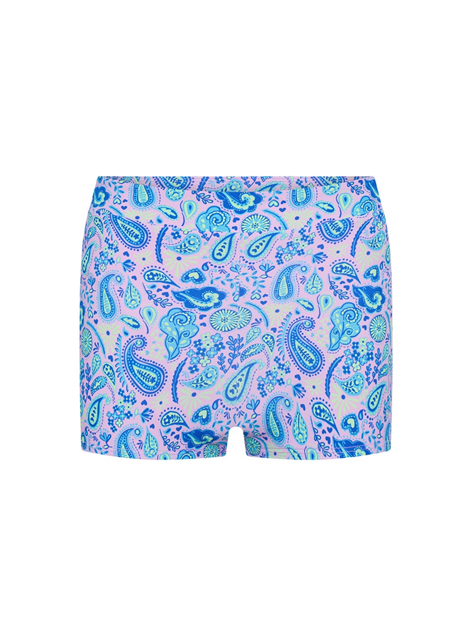 Teen Period Swimwear Hi Waist Short Super Absorbency Paisley Pink