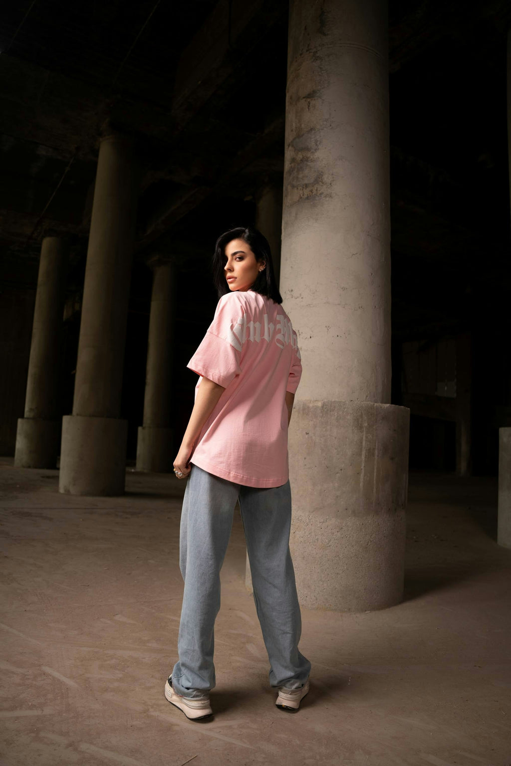 CLUBMAN Oversized 'Pink Frost' T-shirt
