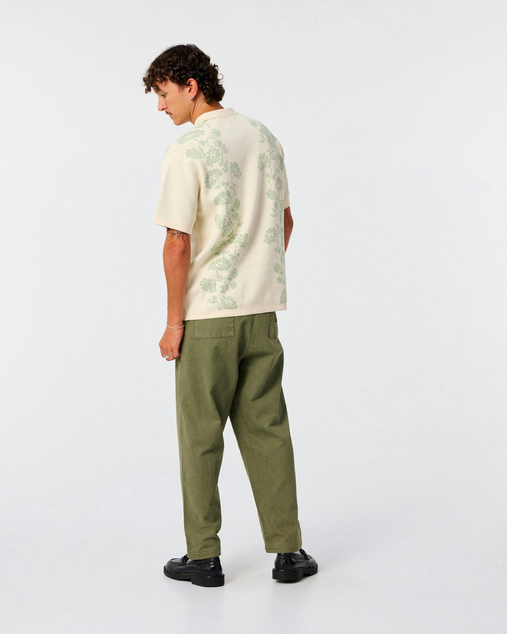 Peace Flower Knit Shirt - Ecru