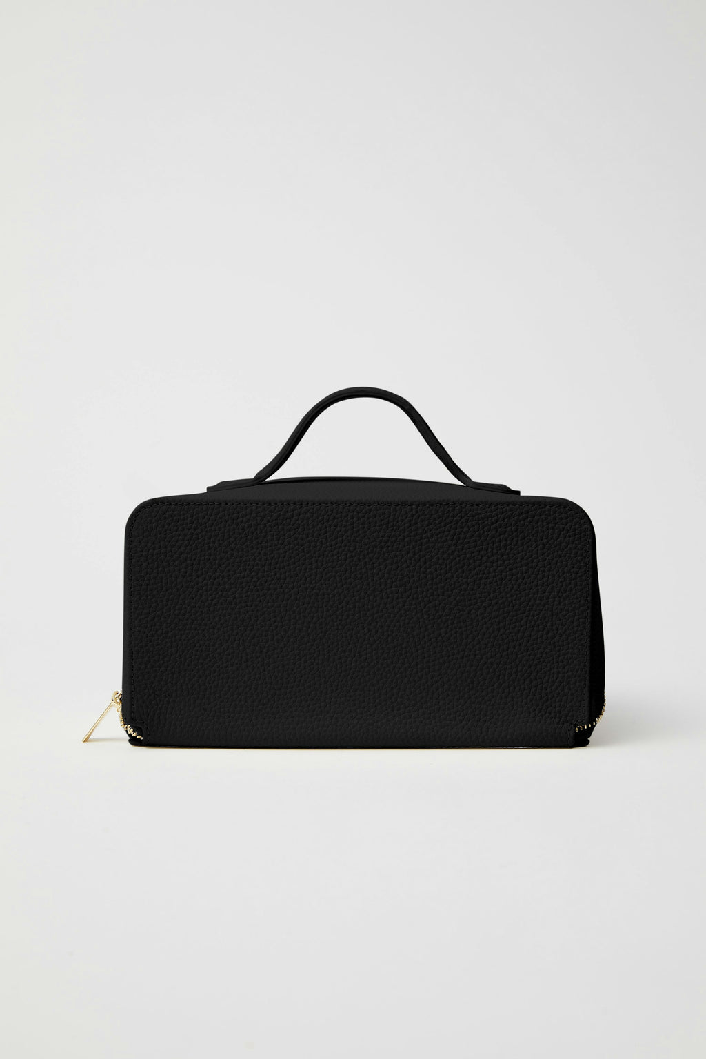Leather Cosmetic Bag | Black Gold