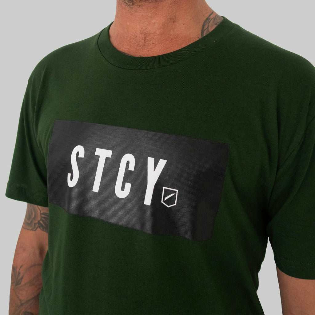 BLOCK TEE / FOREST GREEN