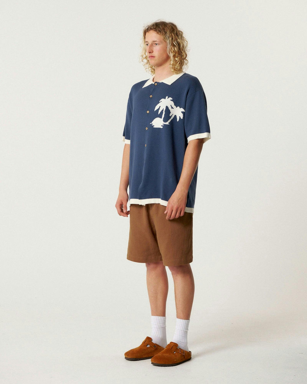 Feelings Knit Shirt - Navy