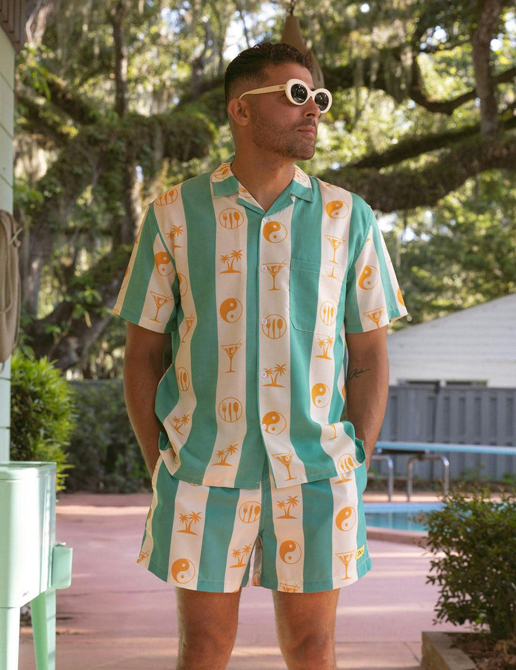 Yin Yang Buttonup - Marine