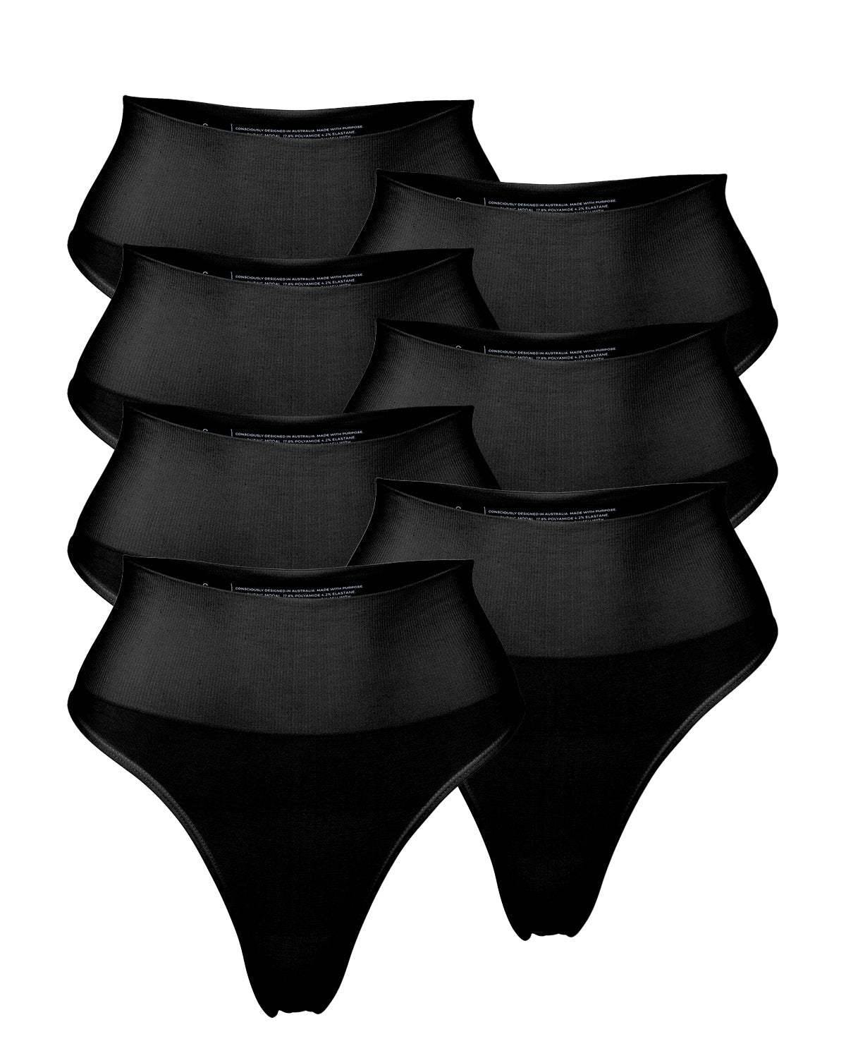 ChiChi Modal G-String Underwear 7 Pack - Black