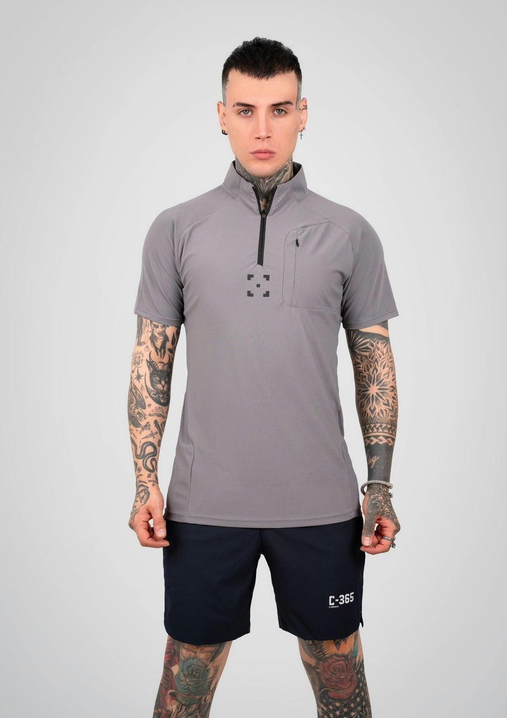 C-365 Strike Zip Tee (Model 825321) - Grey