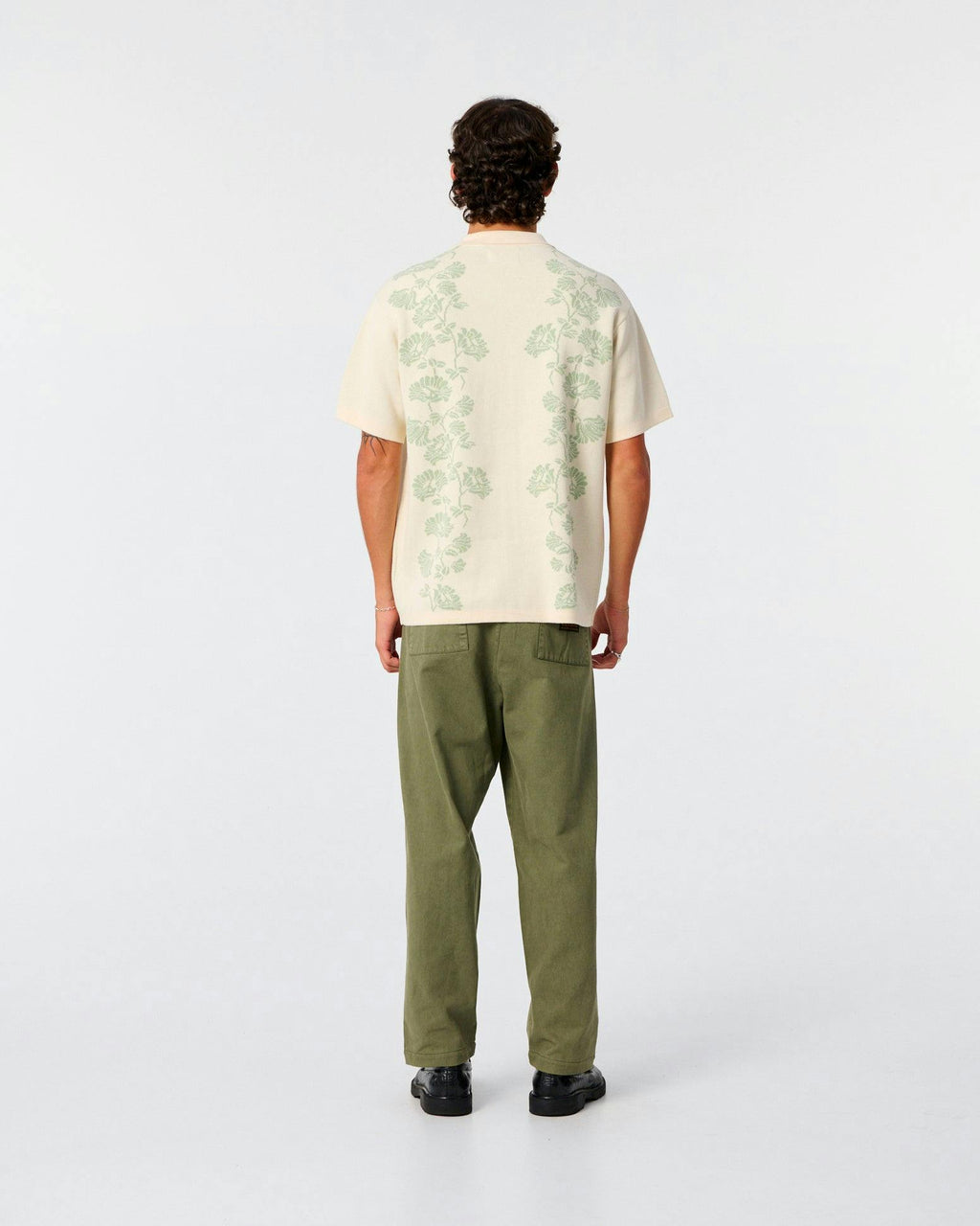 Peace Flower Knit Shirt - Ecru