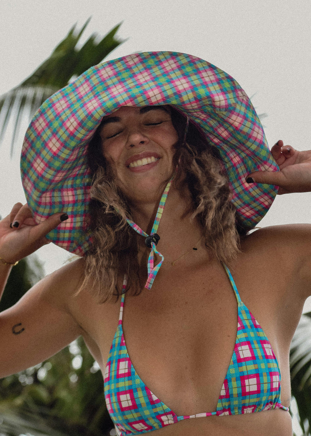 Bikini Top in Fika Gingham