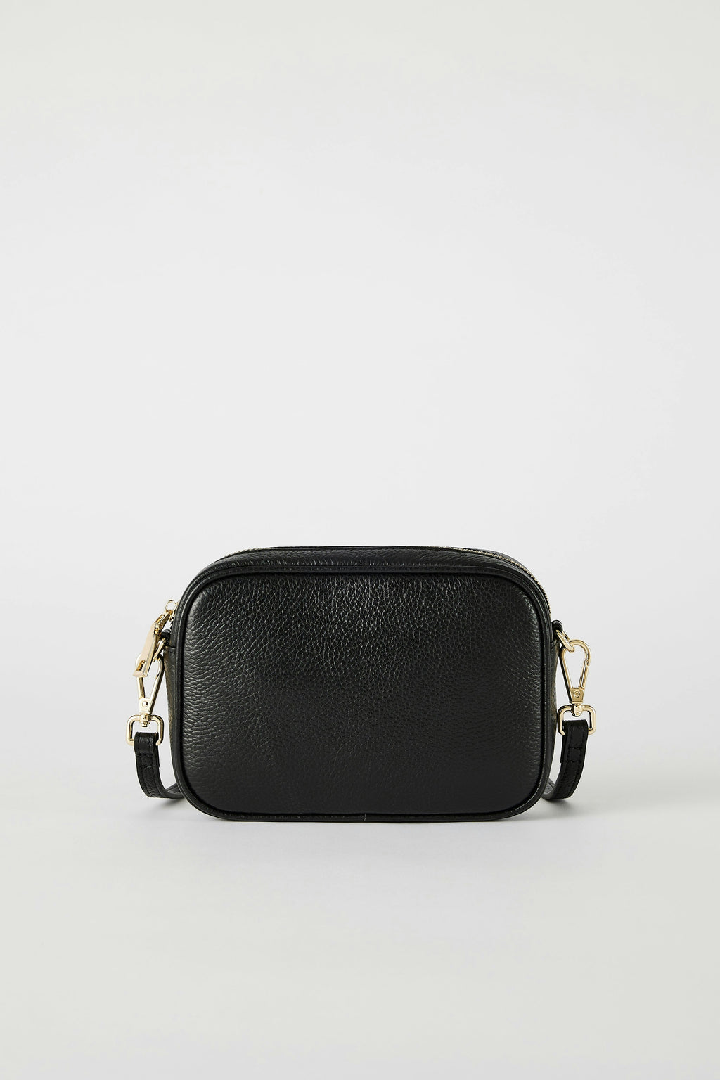 Leather Cross Body Bag | Black Gold