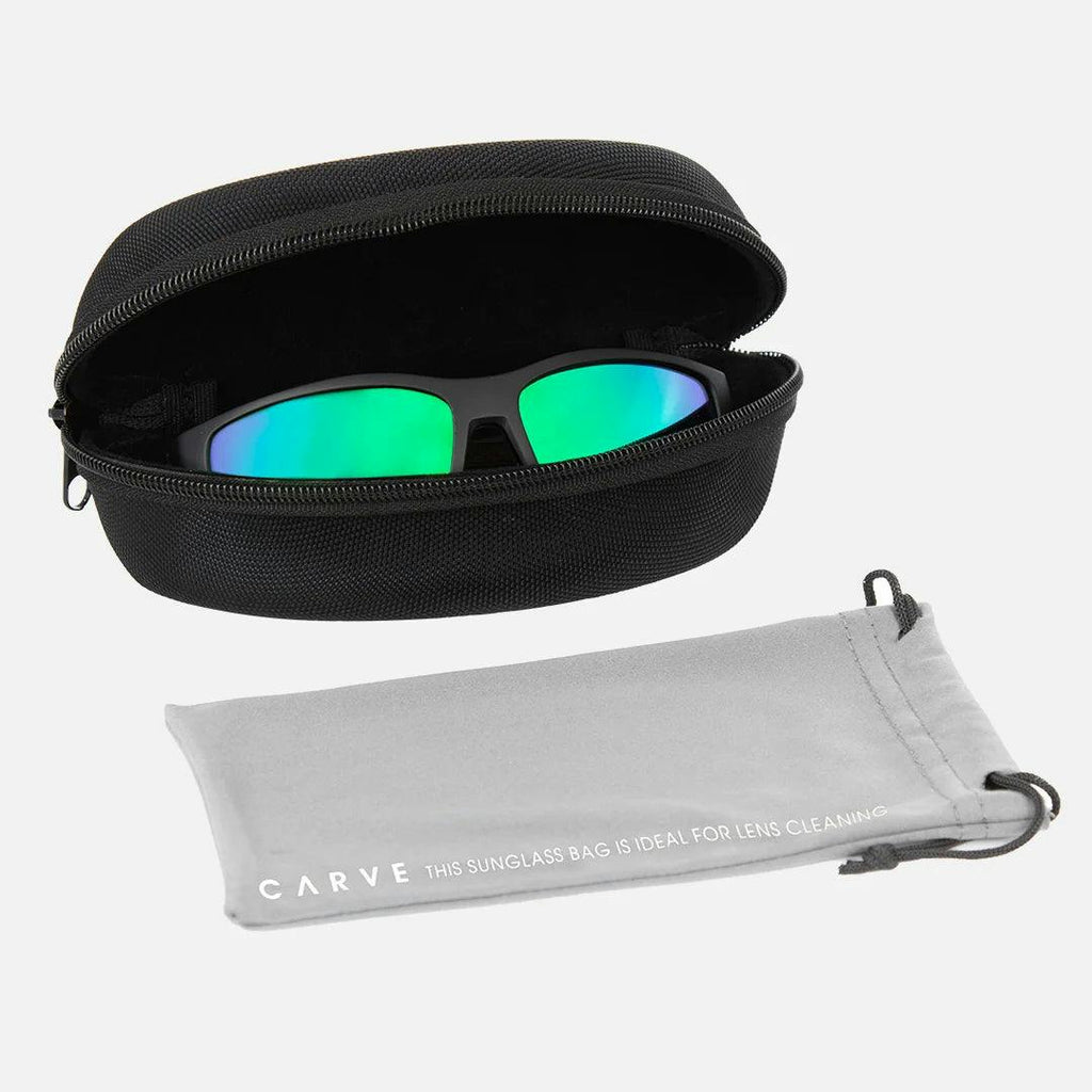 Carbon - Matt Black Frame - Polarized Mineral Glass Blue Iridium Lens