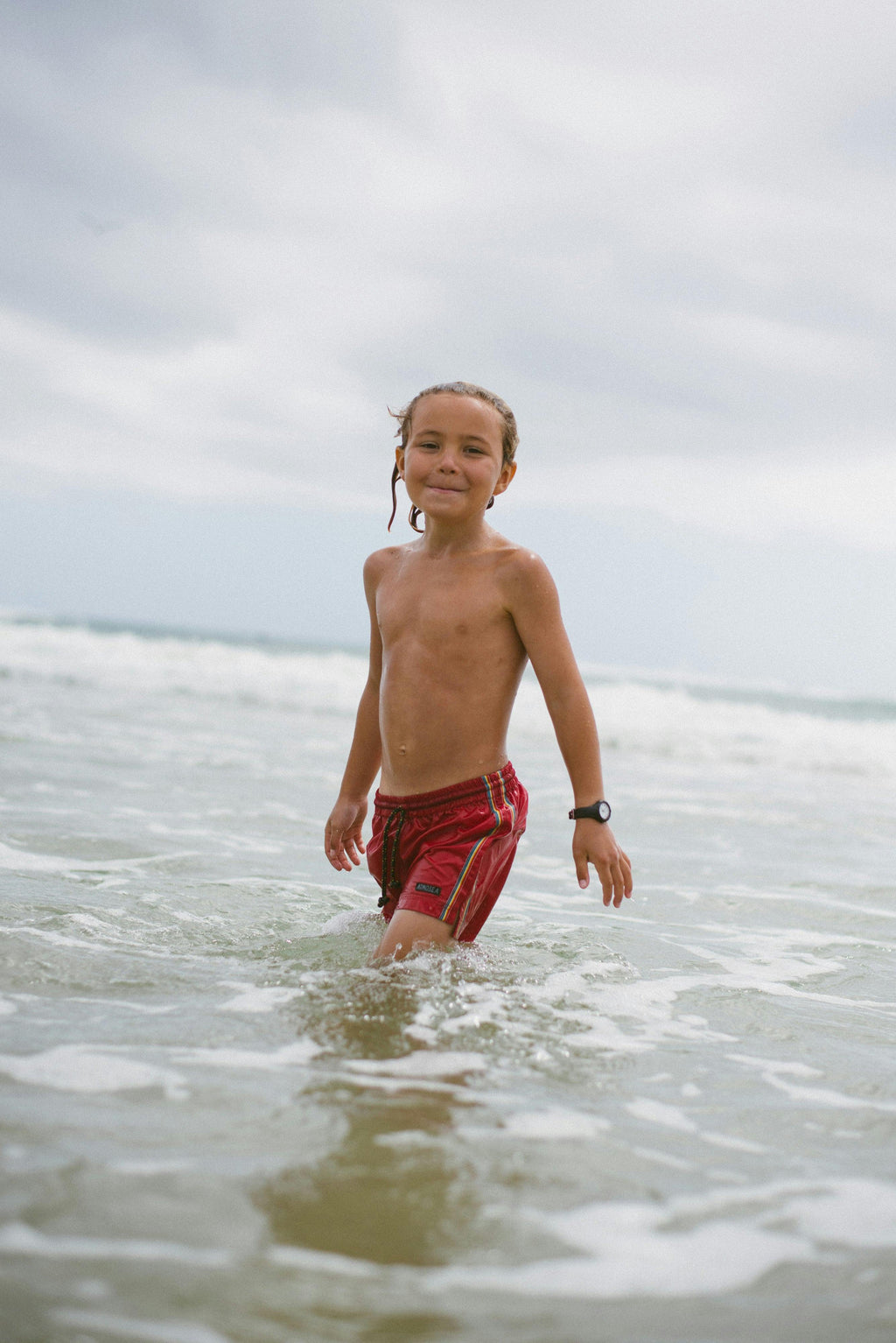 Kids Boardshorts Rainbow Red