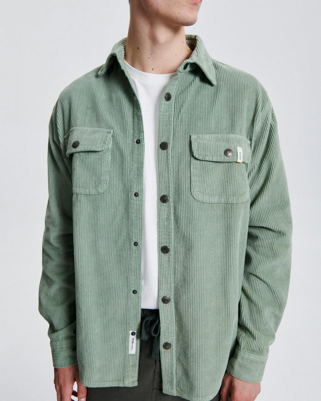 Surface Corduroy Overshirt - Sage