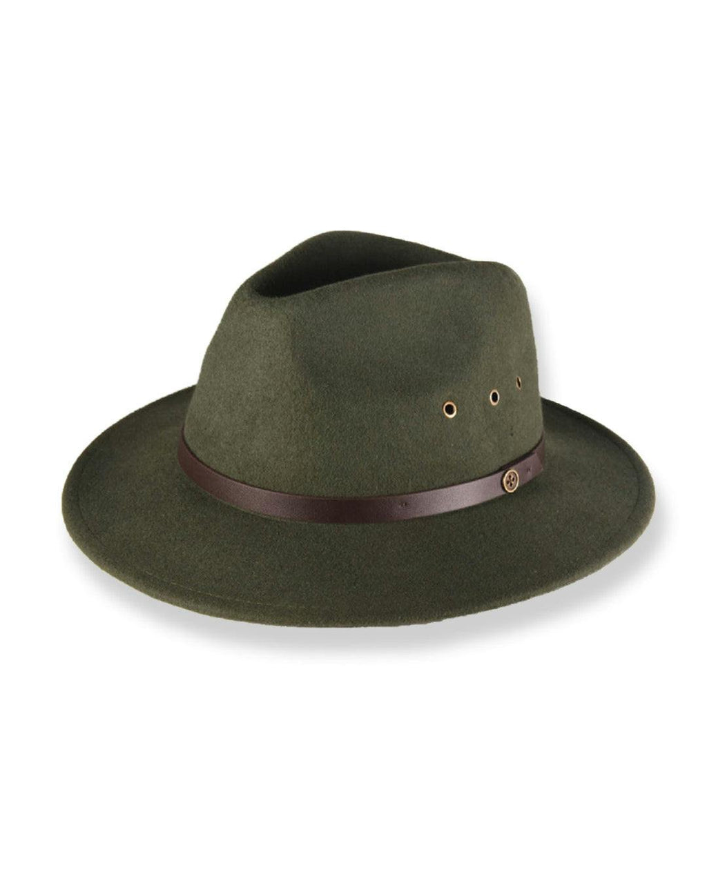 The Ratatat – Kids Wool Felt Fedora in Forest Green