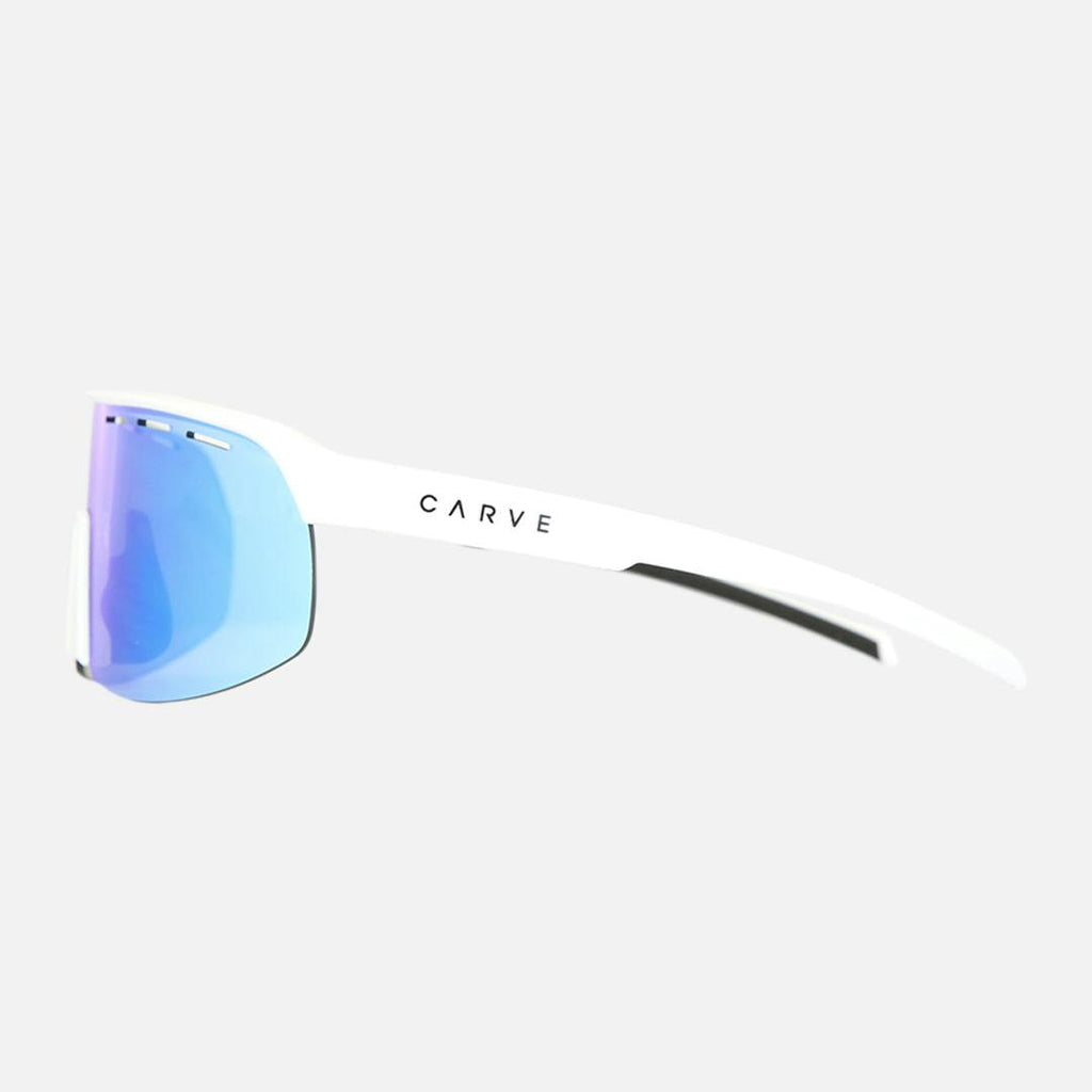 Velocity - Frame: Gloss White   Lens: Rose with External Blue Iridium plus Venting