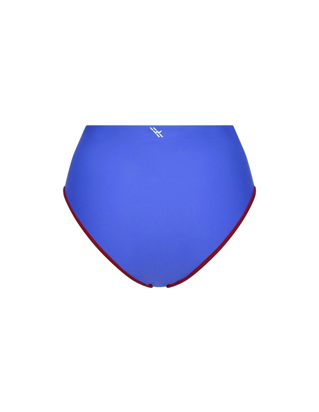 Bikini Bottom High Waist ― Blue / Dark Red