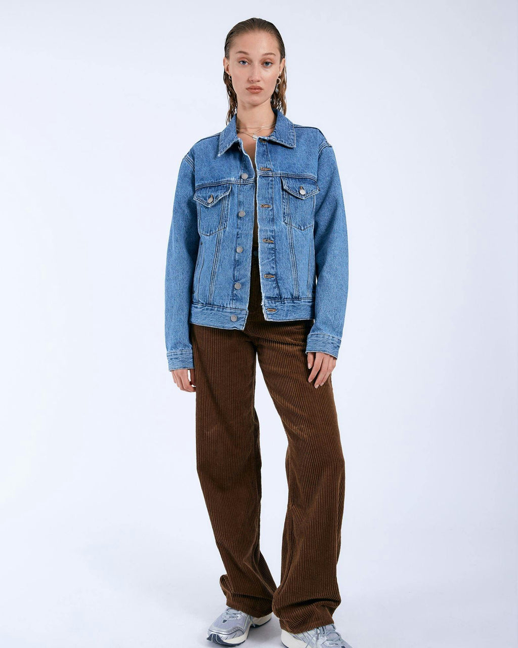 Joey Trucker Jacket - Stream Sky Retro