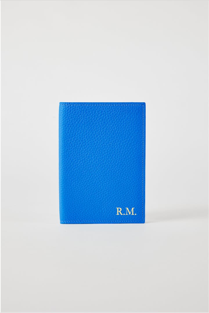 Leather Passport Holder | Cobalt