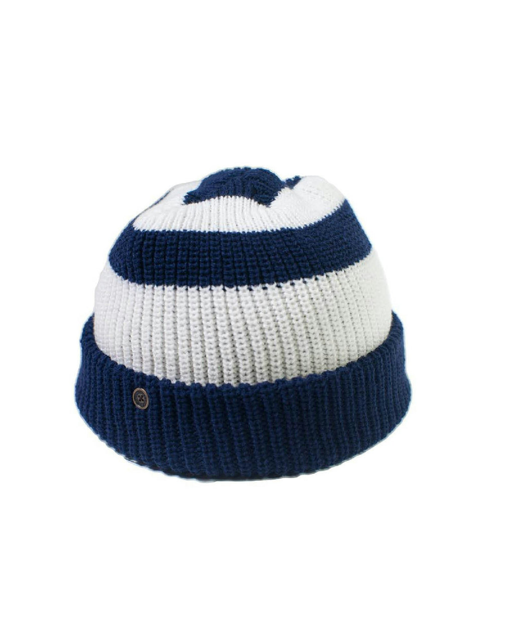 The Wally Knit Beanie – Blue and White