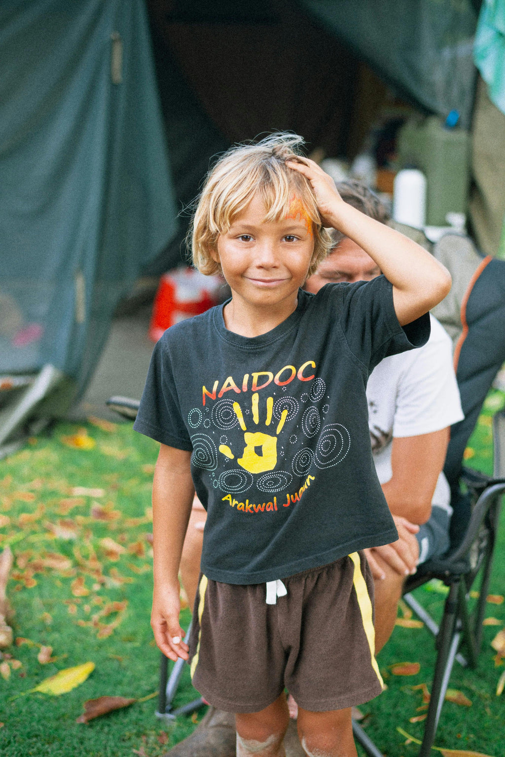 Mini Terry Toweling Shorts in Chocolate Mango