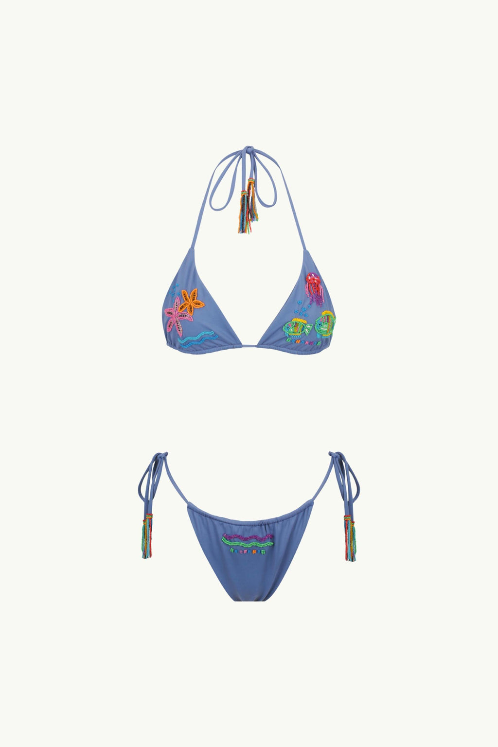 BEADED KINI BRIEF - CORAL REEF