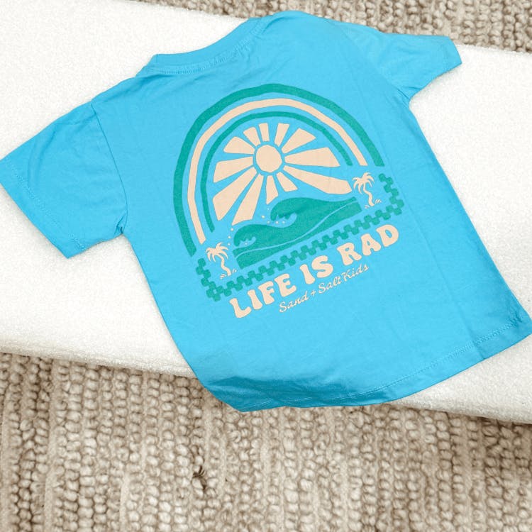 Life is Rad Tee – Sea Blue