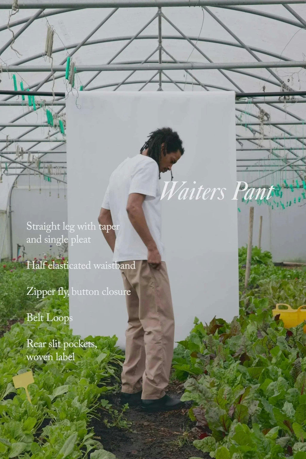 Service Works Twill Waiter Pants in Off White
