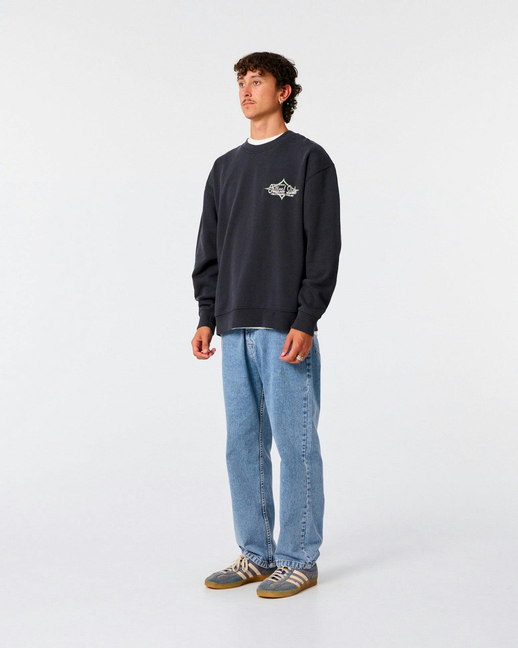 Sun Cured Diamond Crew - Vintage Black