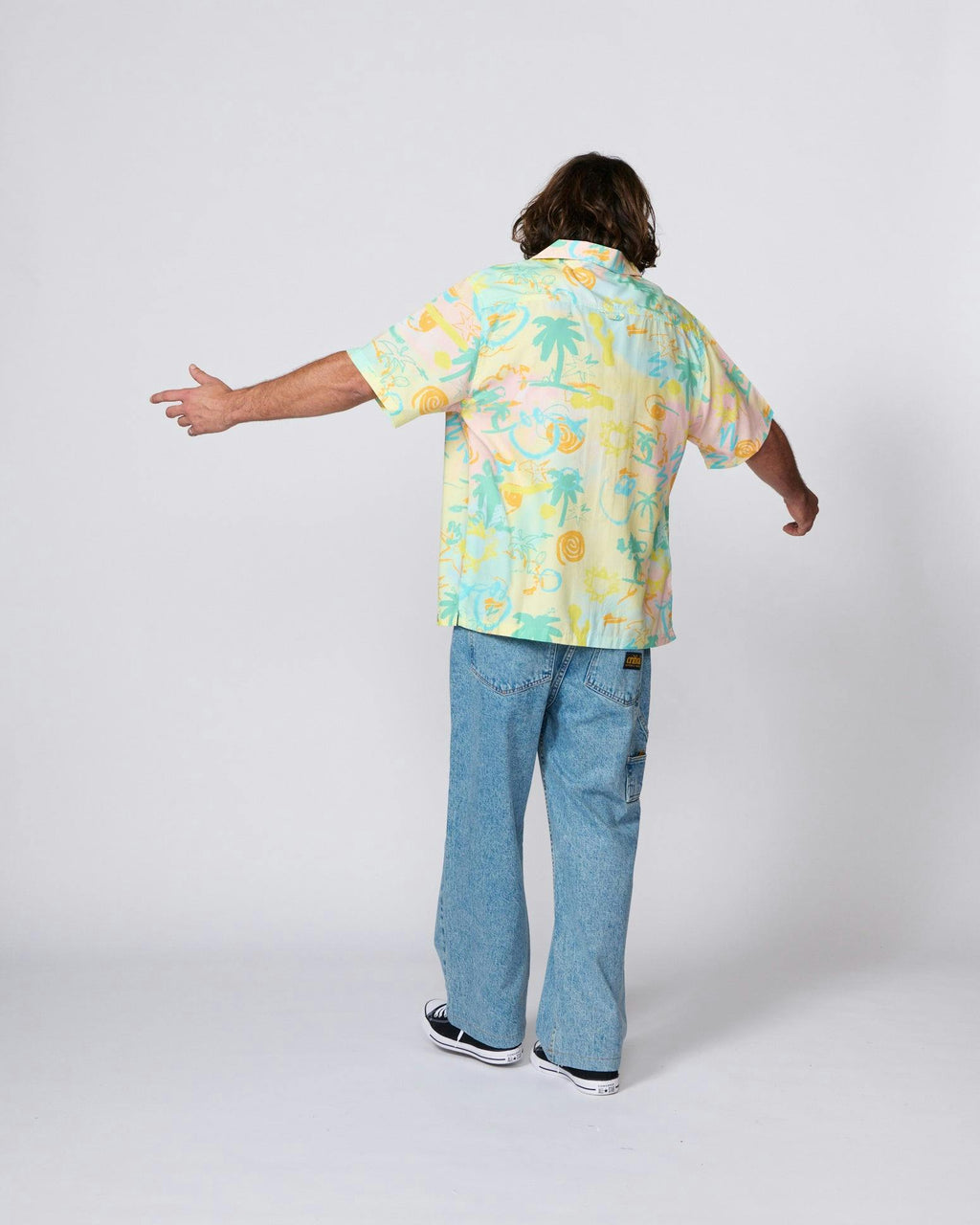 Scribbles Short Sleeve Resort Shirt - Pastel
