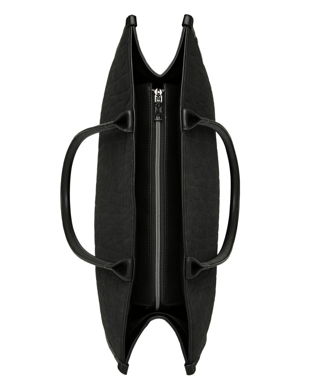 The Era Bag (BLACK SUEDE) Croc Embossed Tote Bag