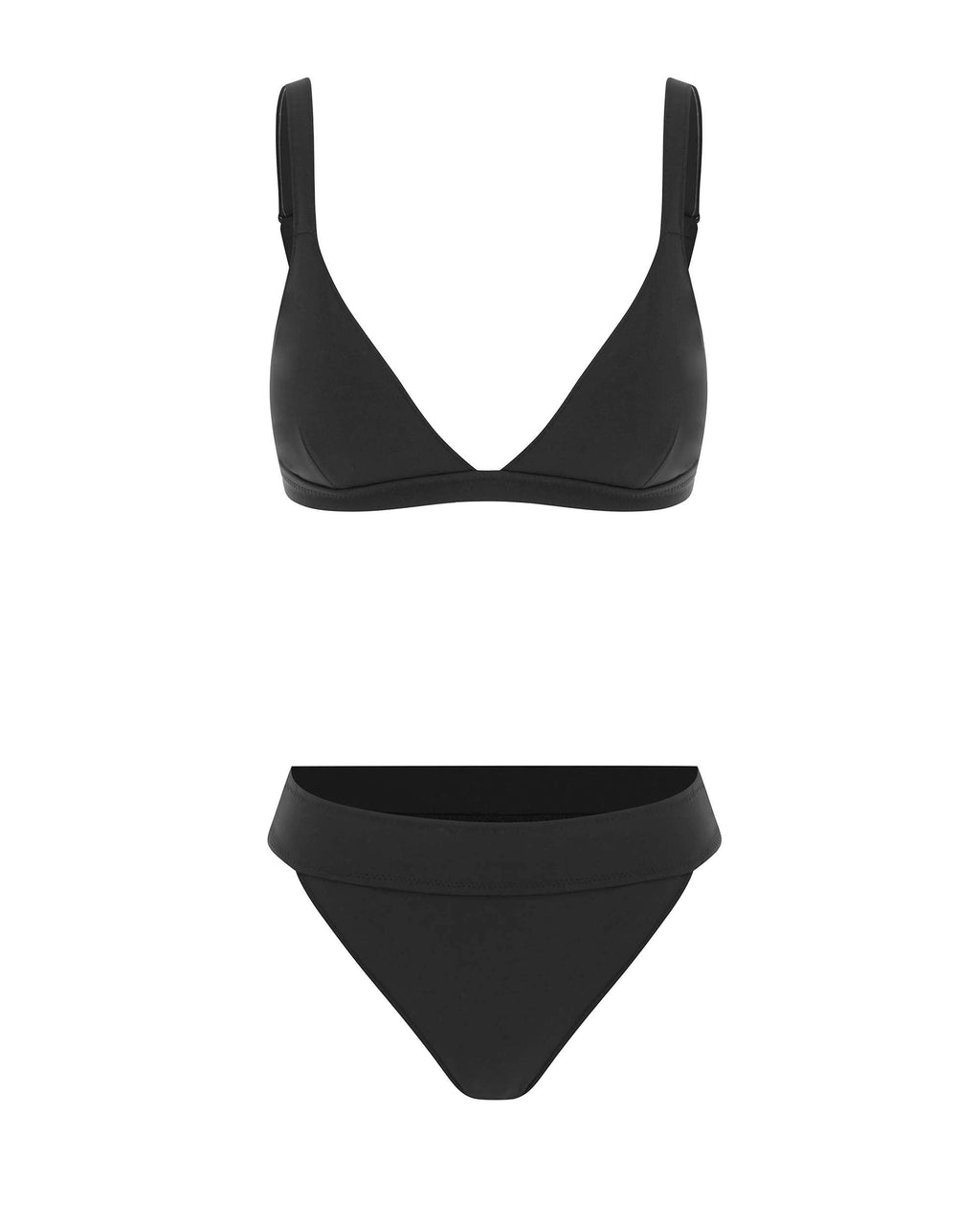 THE CONTOUR BIKINI TOP - BLACK