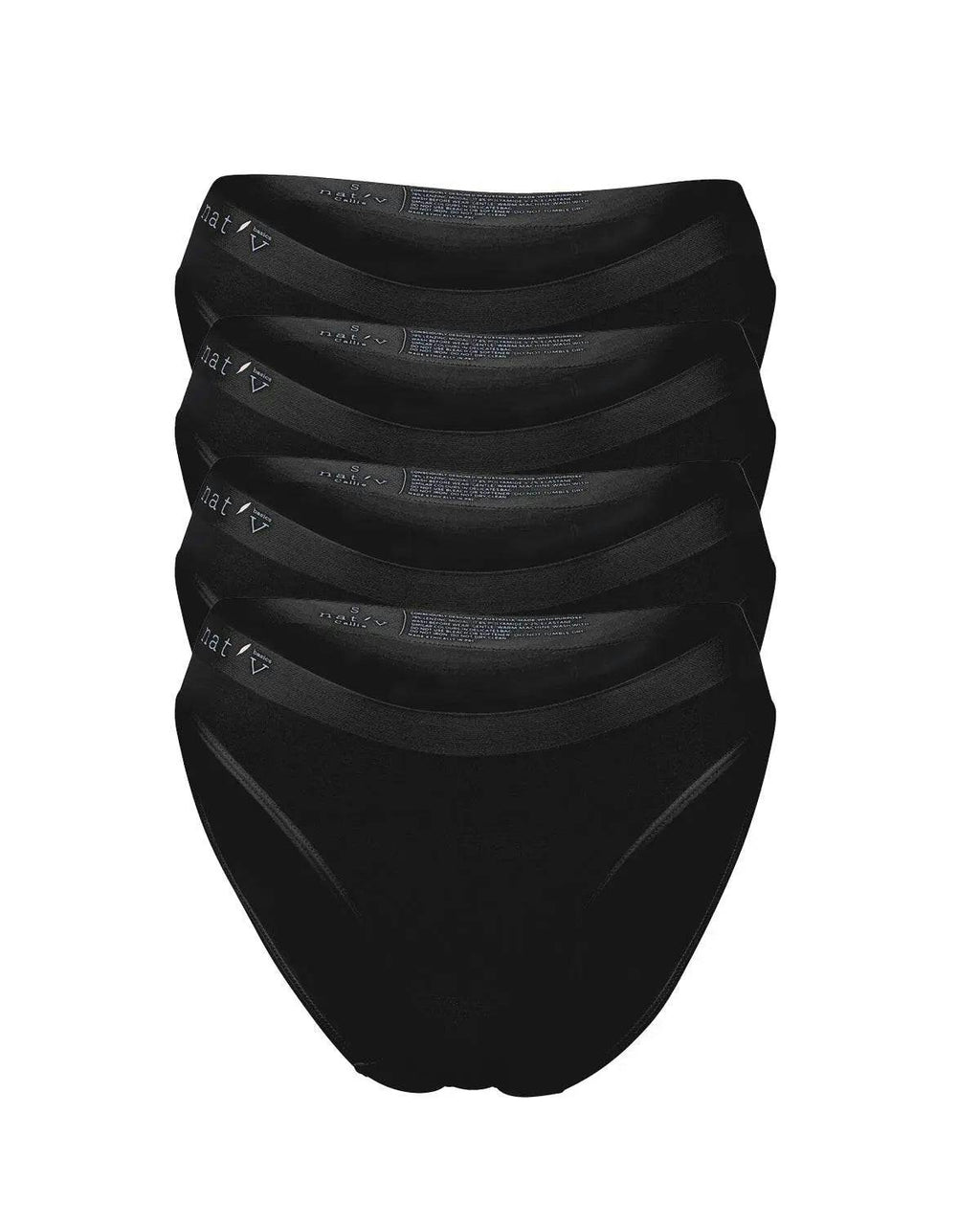 Callie Modal Bikini Brief Underwear 4 Pack - Black