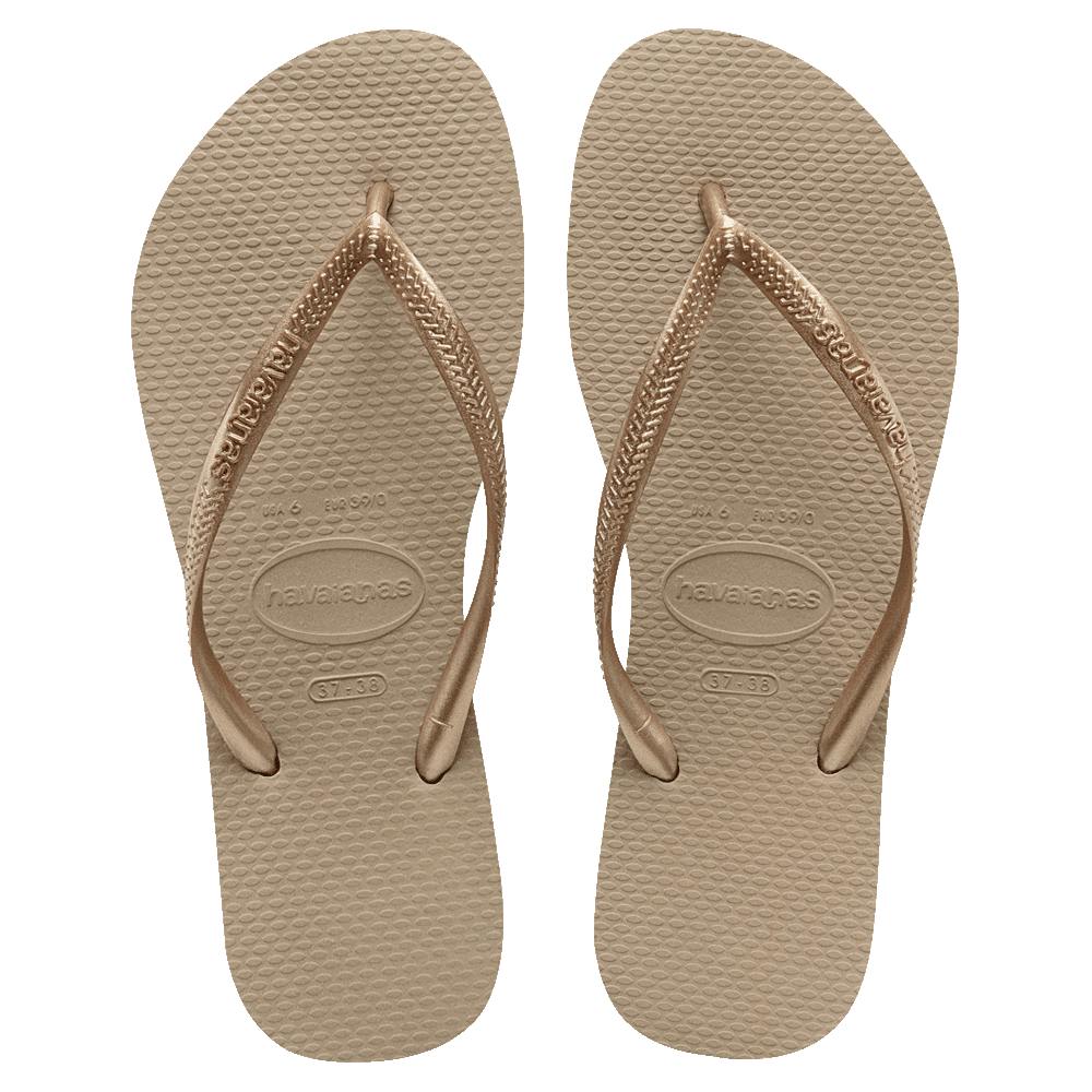 Slim Metallic Thongs