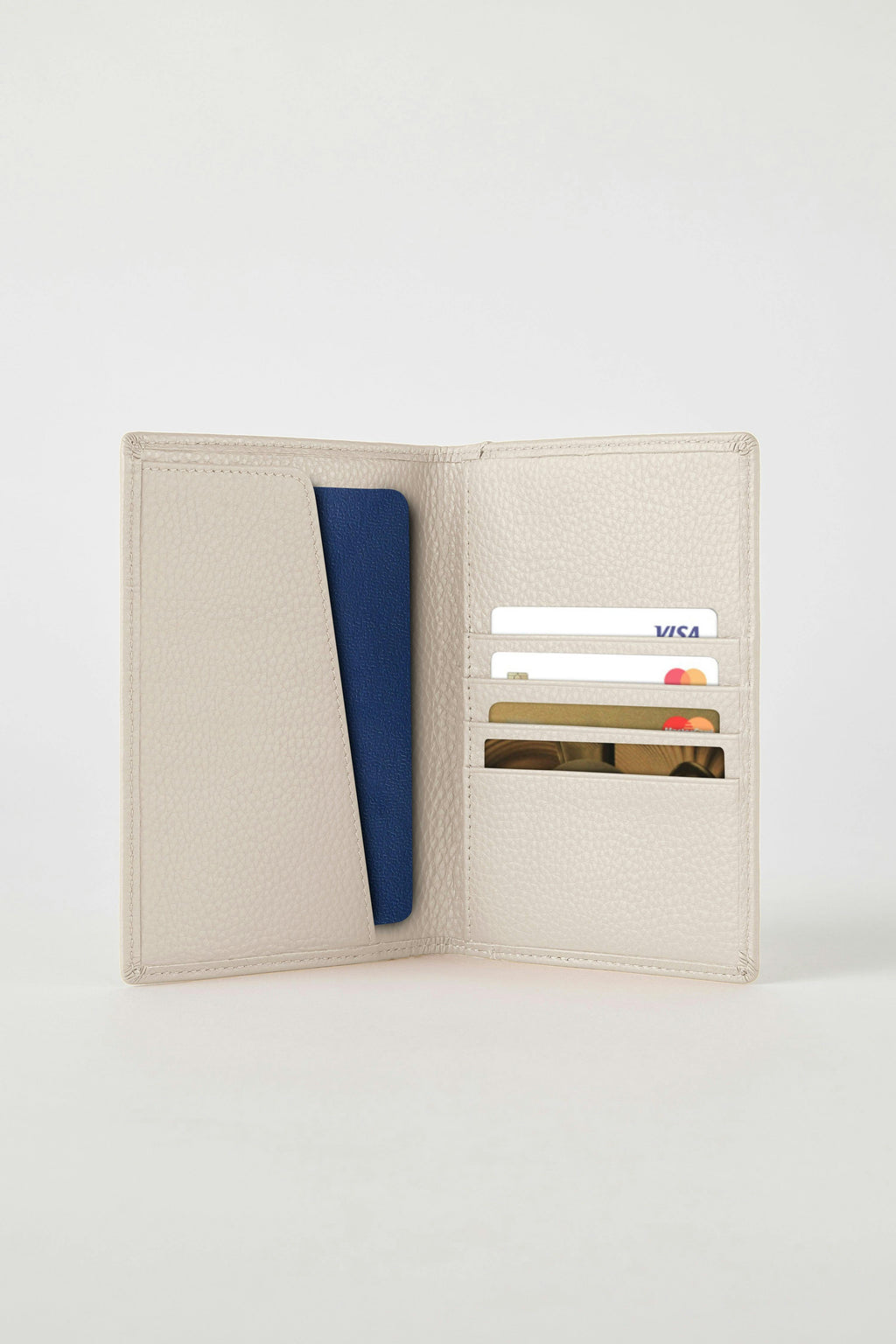 Luxury Leather Passport Wallet | White