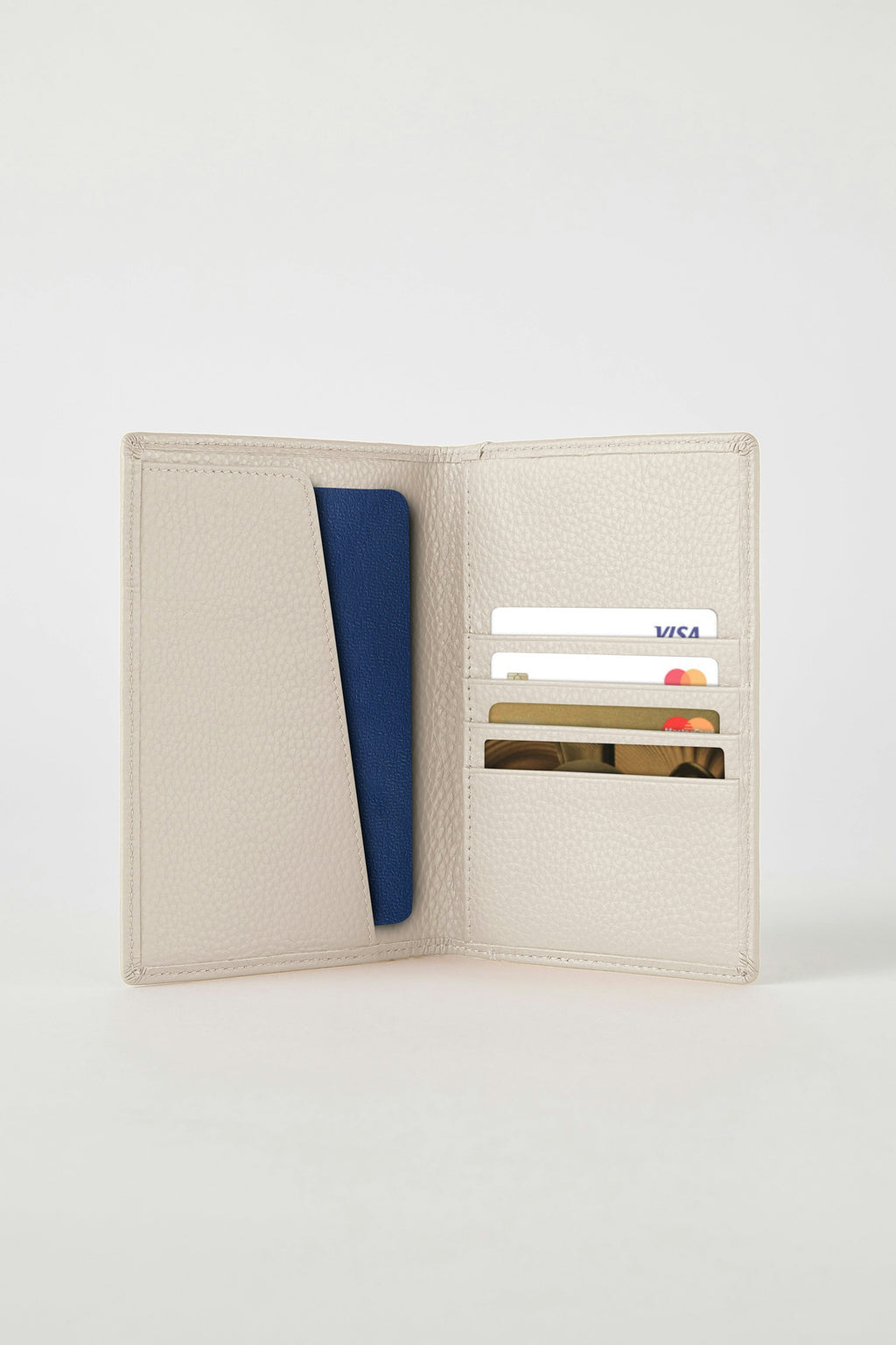 Luxury Leather Passport Wallet | White