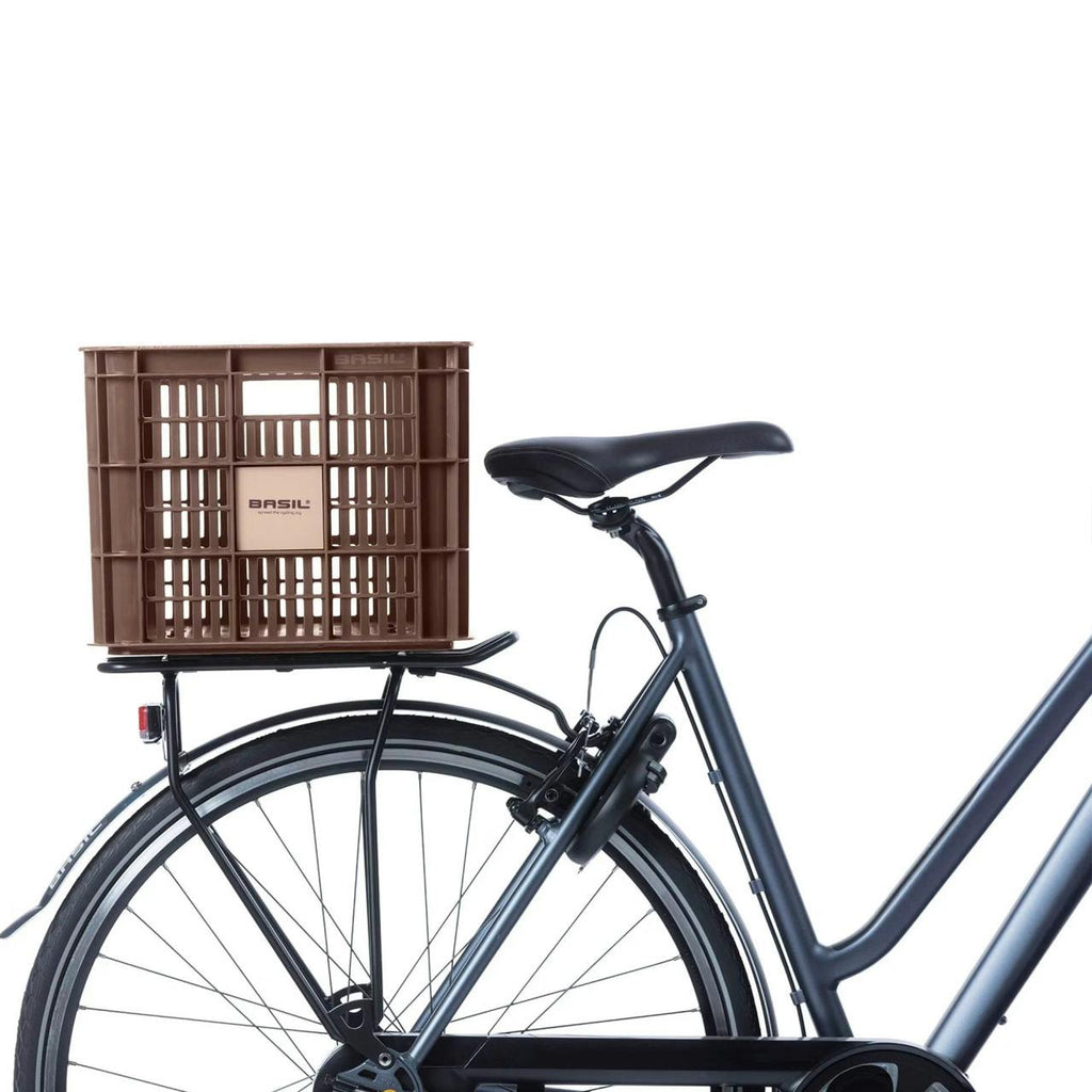 Bicycle Crate L 40L Recycled Synthetic Brown