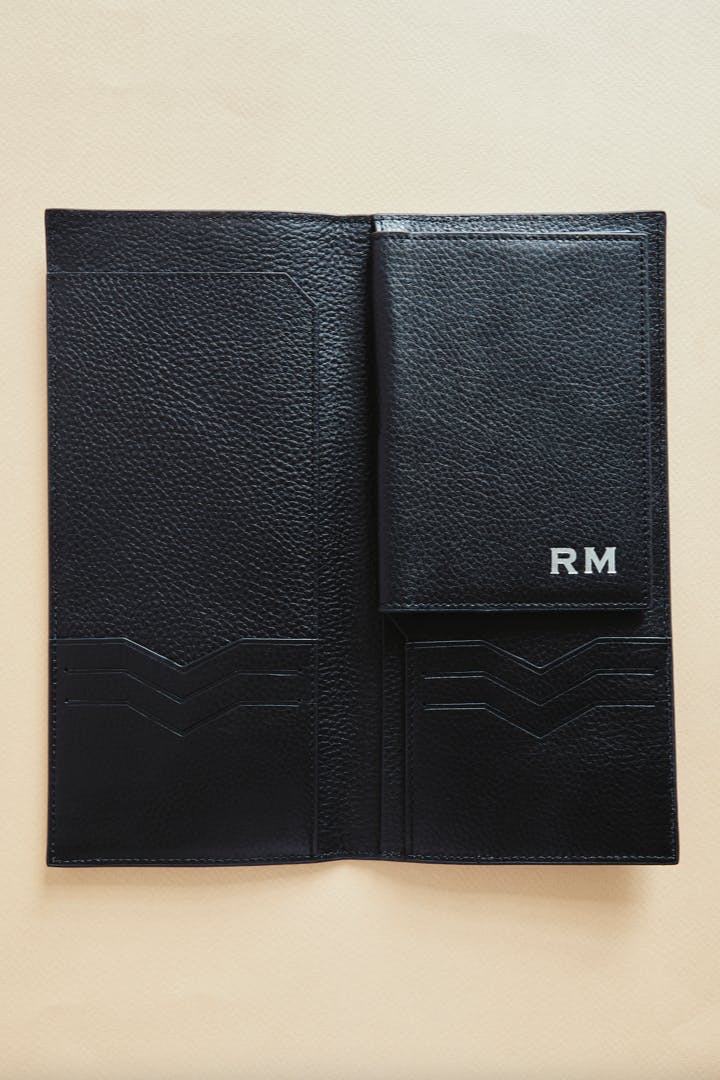 Leather Travel Wallet | Black