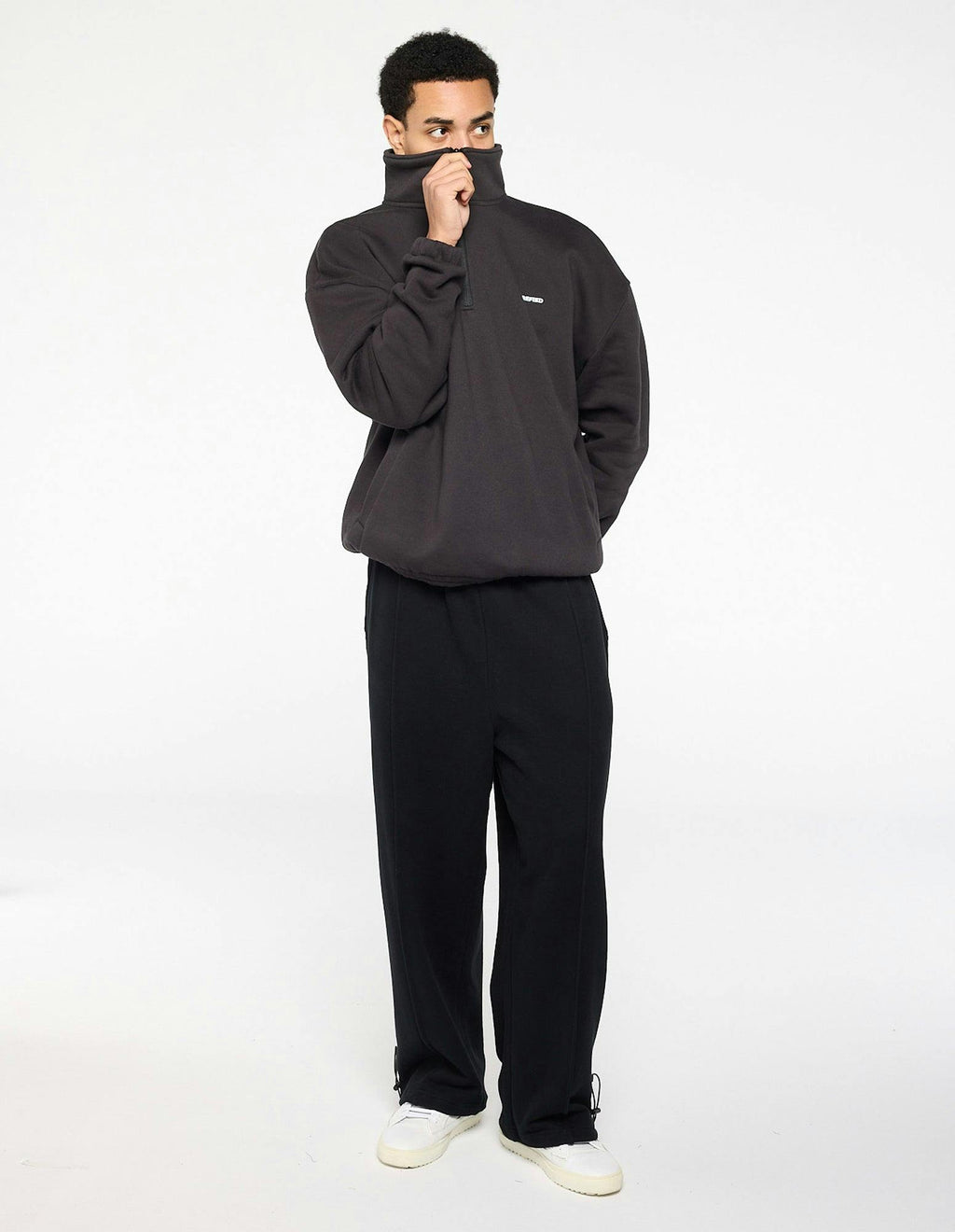 Quarter Zip Jumper - Charcoal