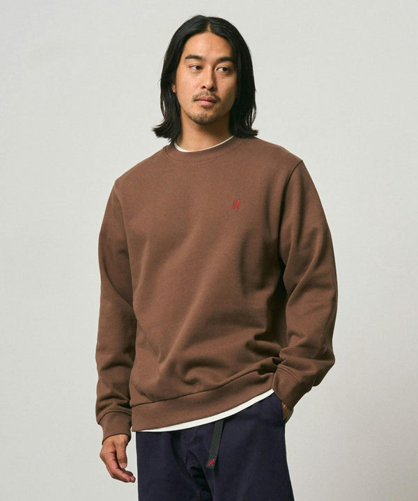 Gramicci One Point Crew Sweatshirt in Brown image 1