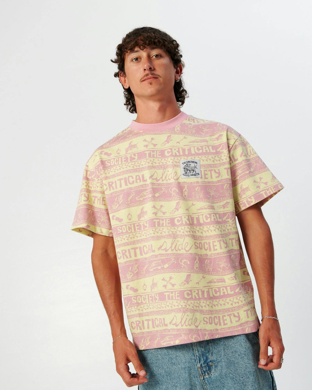 Wedd Stripe Tee - Lemon