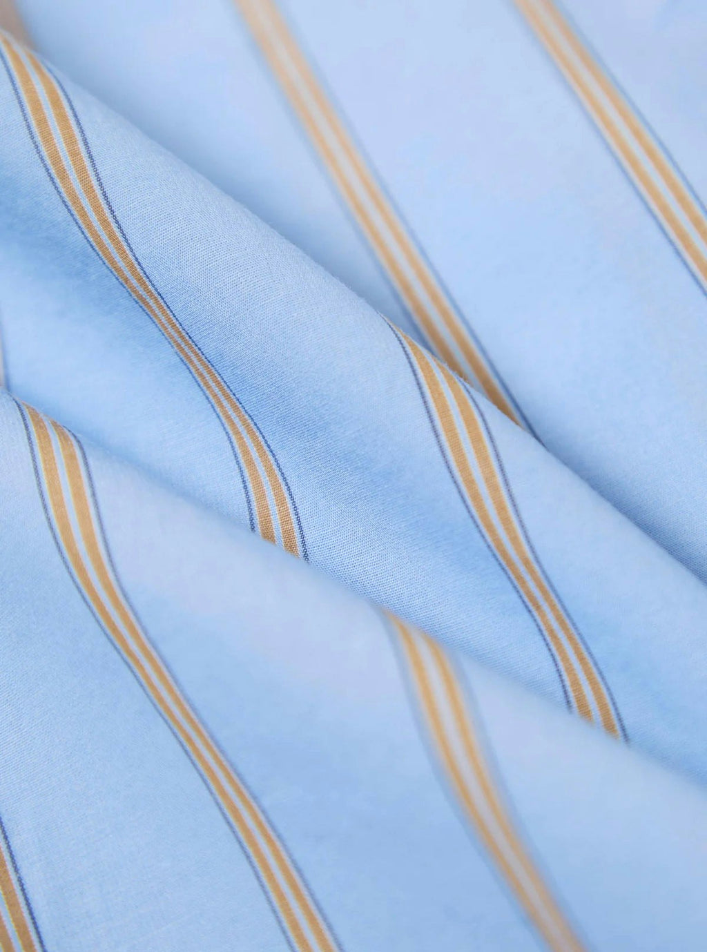 Universal Works Pop Stripe One Lazy Day Shirt in Blue