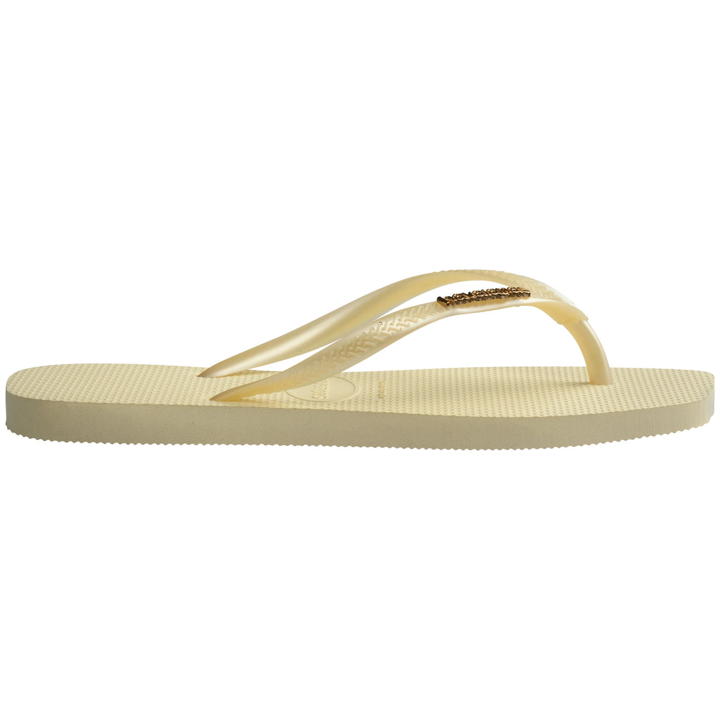 Slim Square Metal Logo Thongs