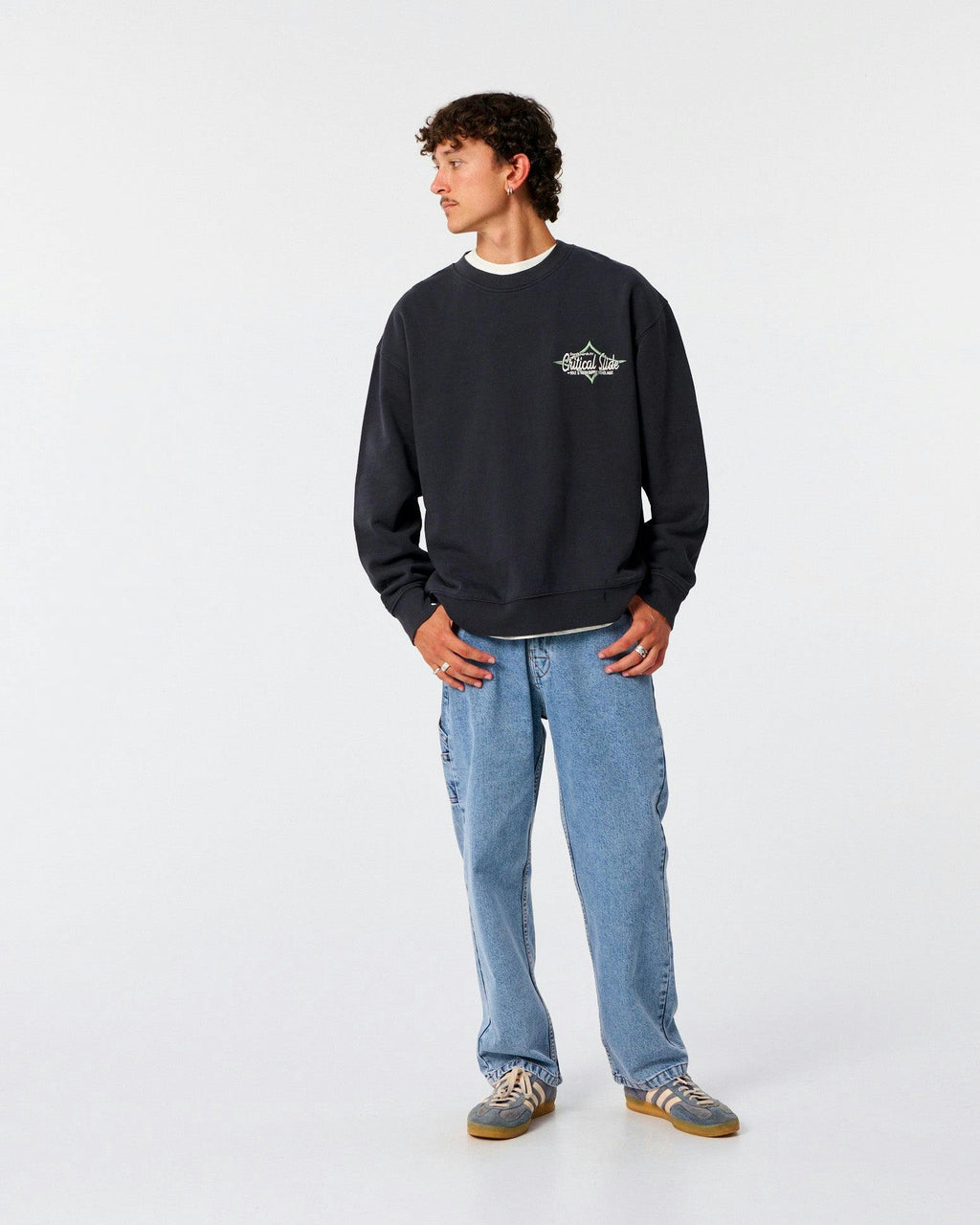 Sun Cured Diamond Crew - Vintage Black