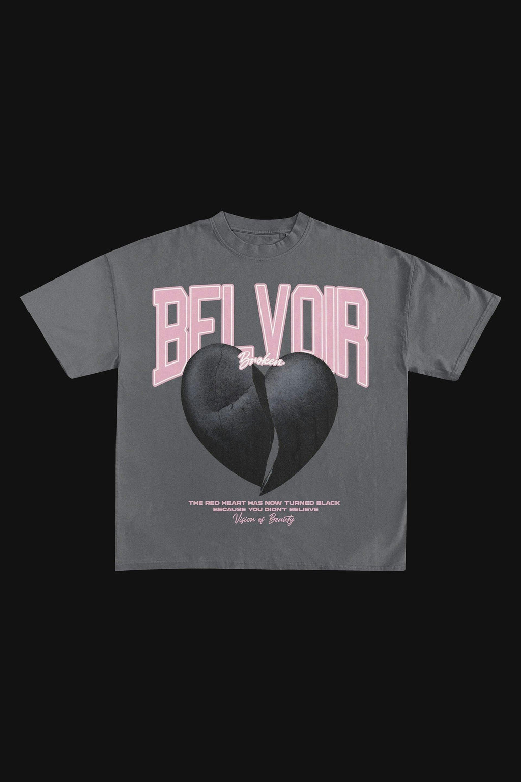 Broken Heart T-Shirt Grey