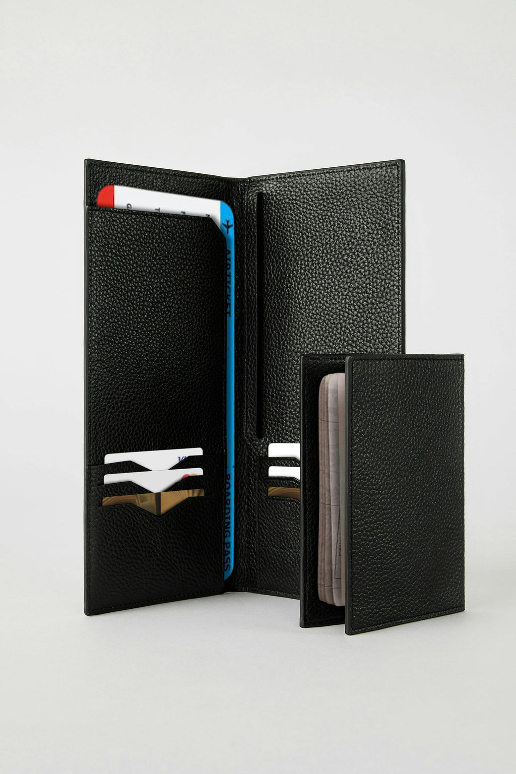 Leather Travel Wallet | Black