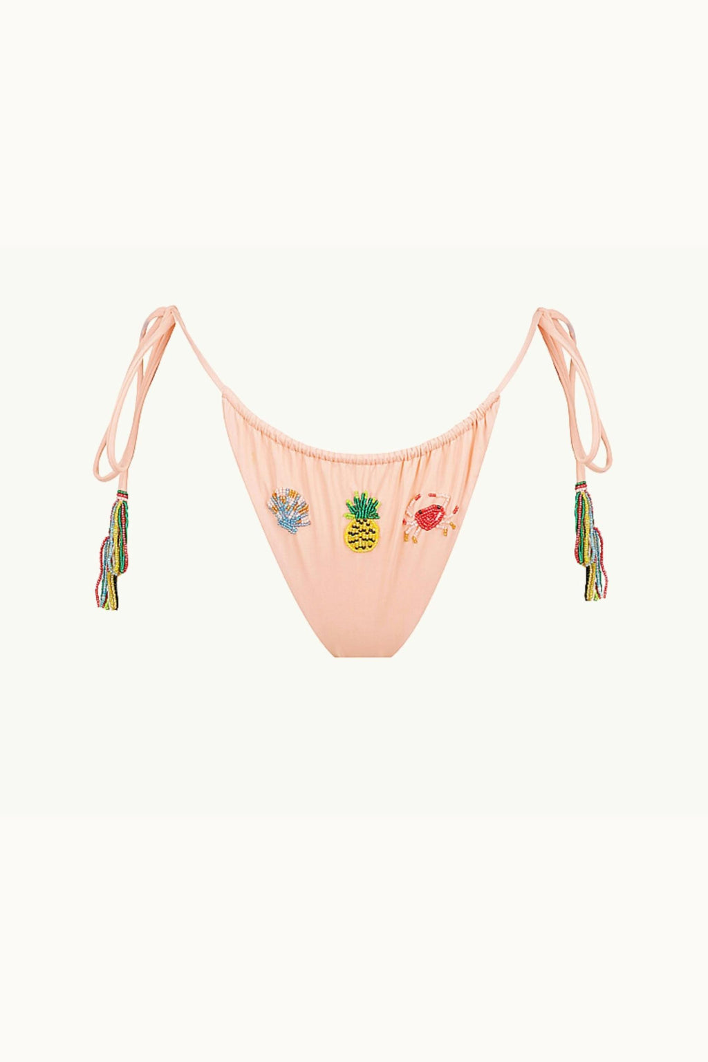 BEADED KINI BRIEF - BLUE LAGOON